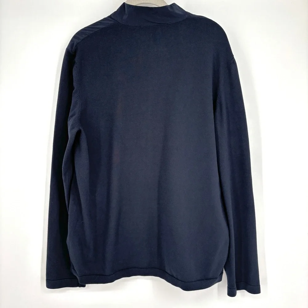 Theory‎ Belville PK Fine Bilen Zip Bomber Jacket Navy Lightweight Modern Size XL